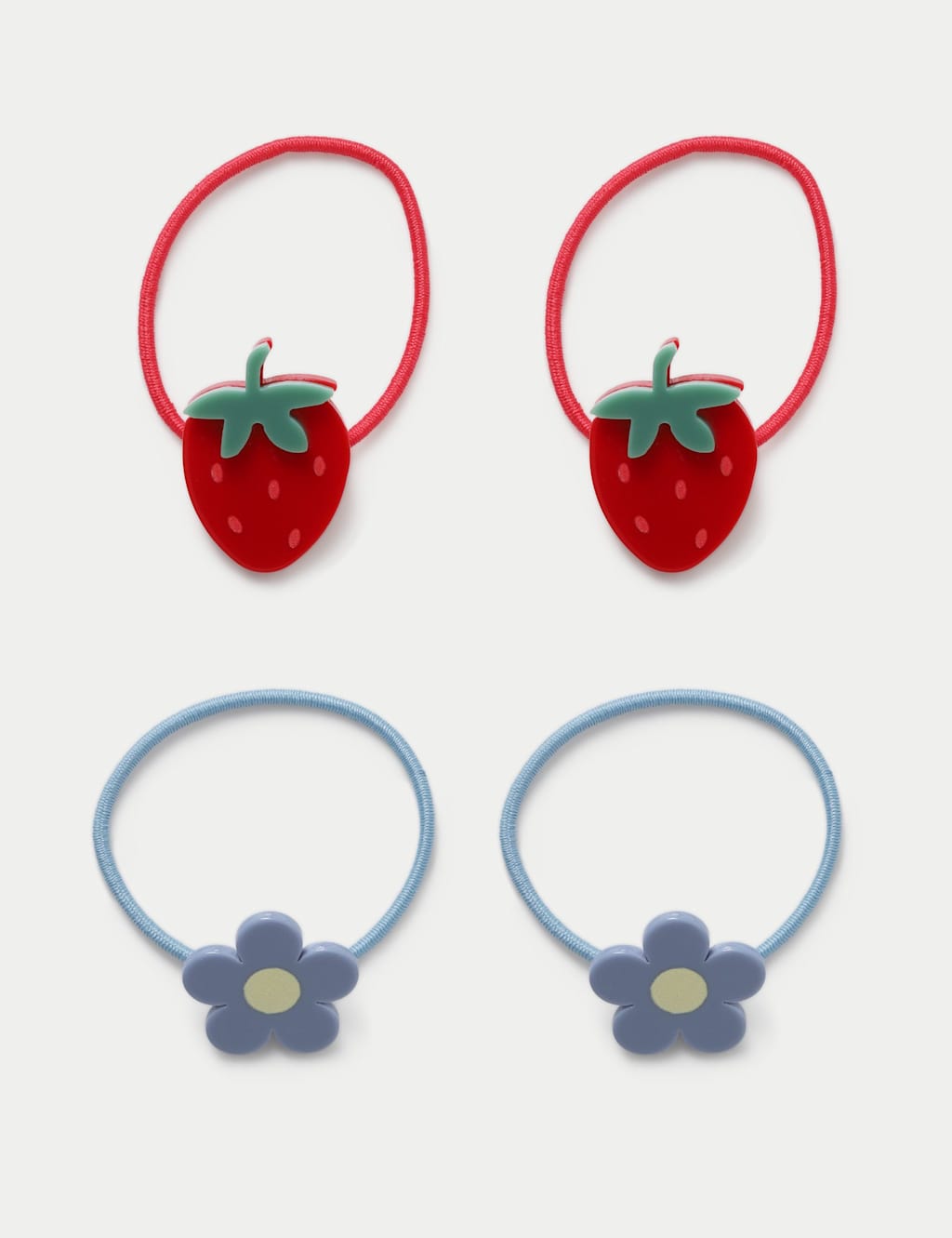 M&S Girls Strawberry and Flower Resin Ponios - Multi