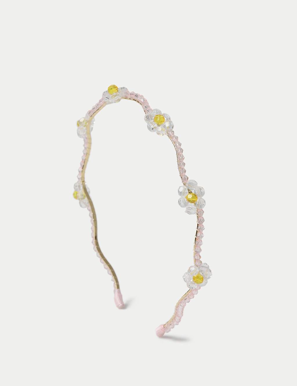 M&S Girls Occasion Beaded Flower Aliceband - Clear