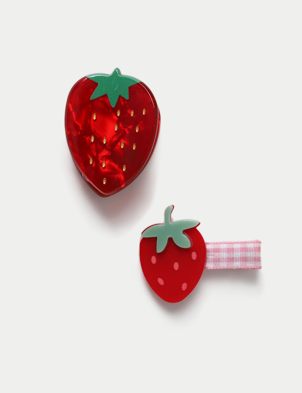 M&S Girls Strawberry Claw with Strawberry Clip - Red