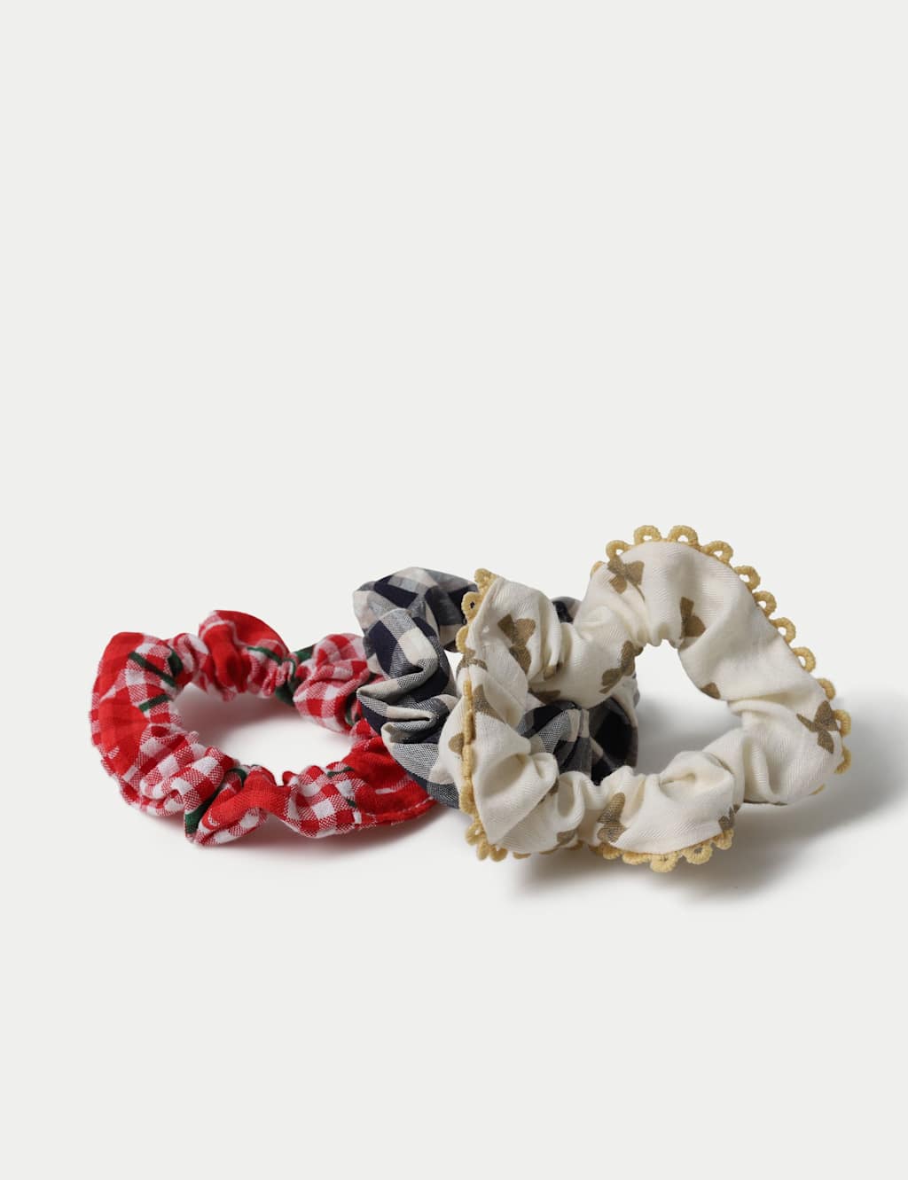 M&S Girls 3 Pack Mini Scrunchie - Multi