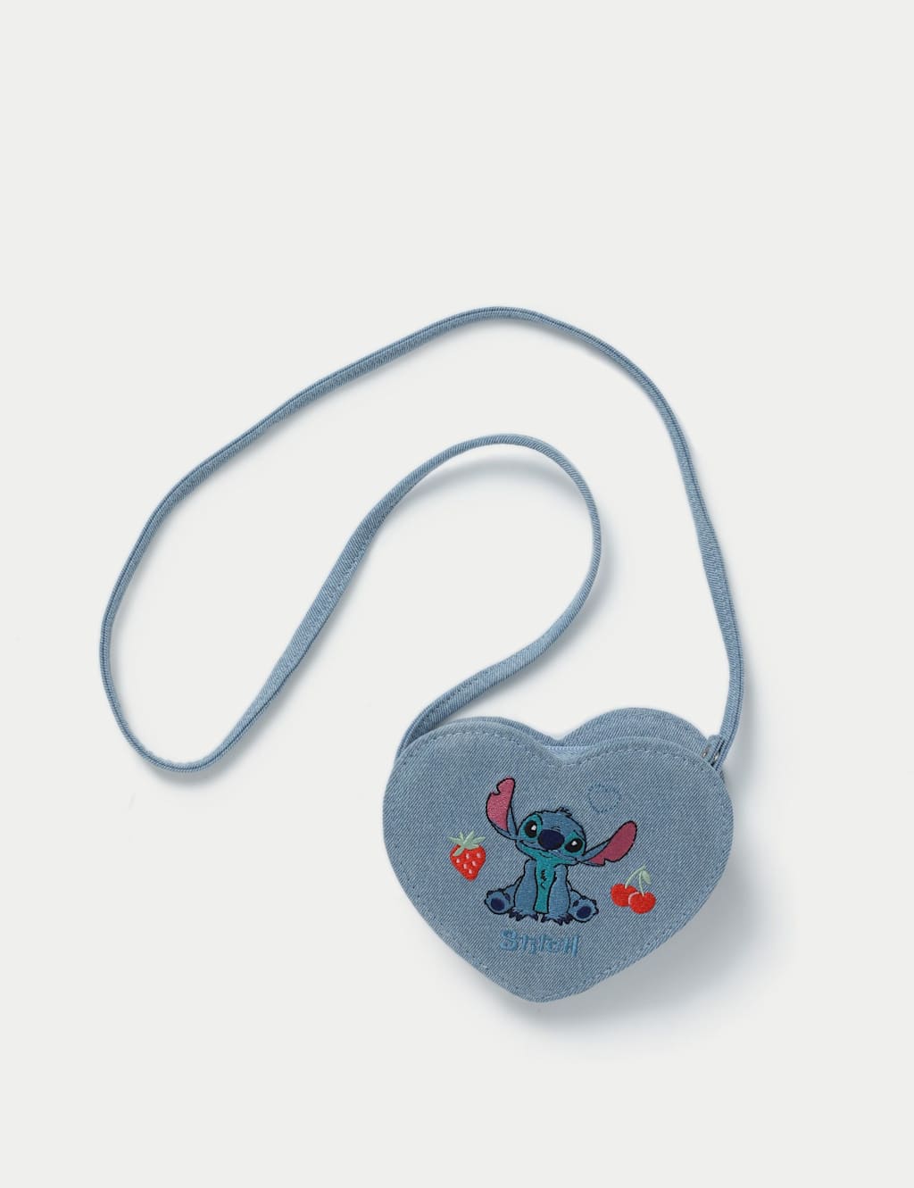 M&S Girls Lilo And Stitch Denim Heart Bag - Blue