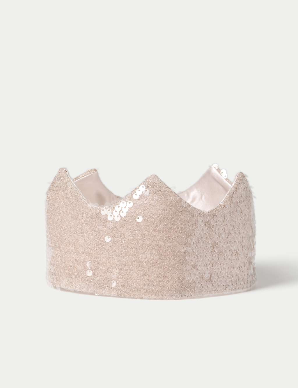 M&S Girls Neutral Sequin Crown - Golden Rose