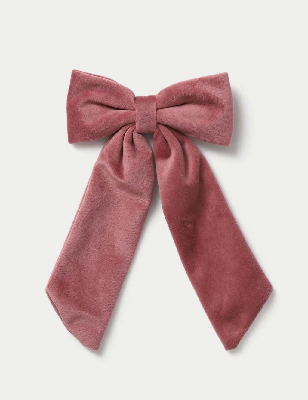 M&S Girls Pink Velvet Bow