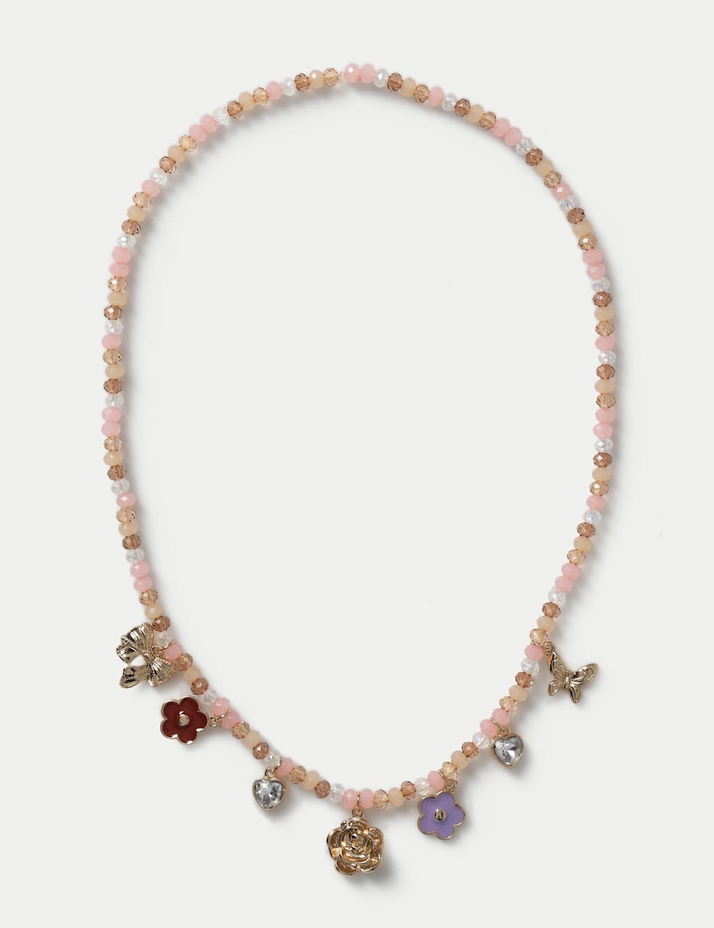 M&S Girls Pretty Motif Stretch Necklace - Multi