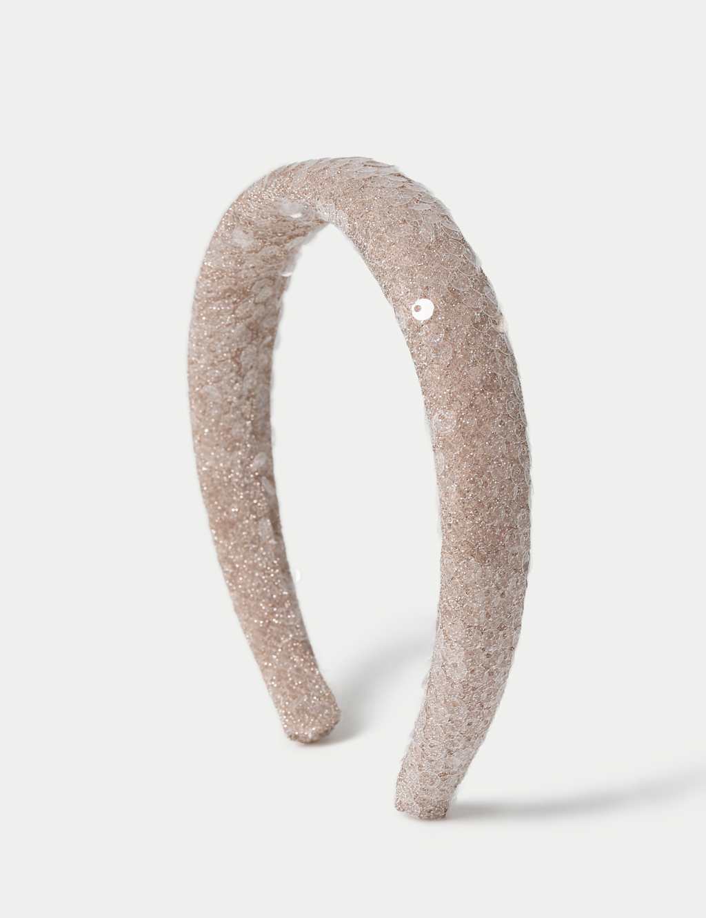 M&S Girls Neutral Sequin Aliceband - Golden Rose