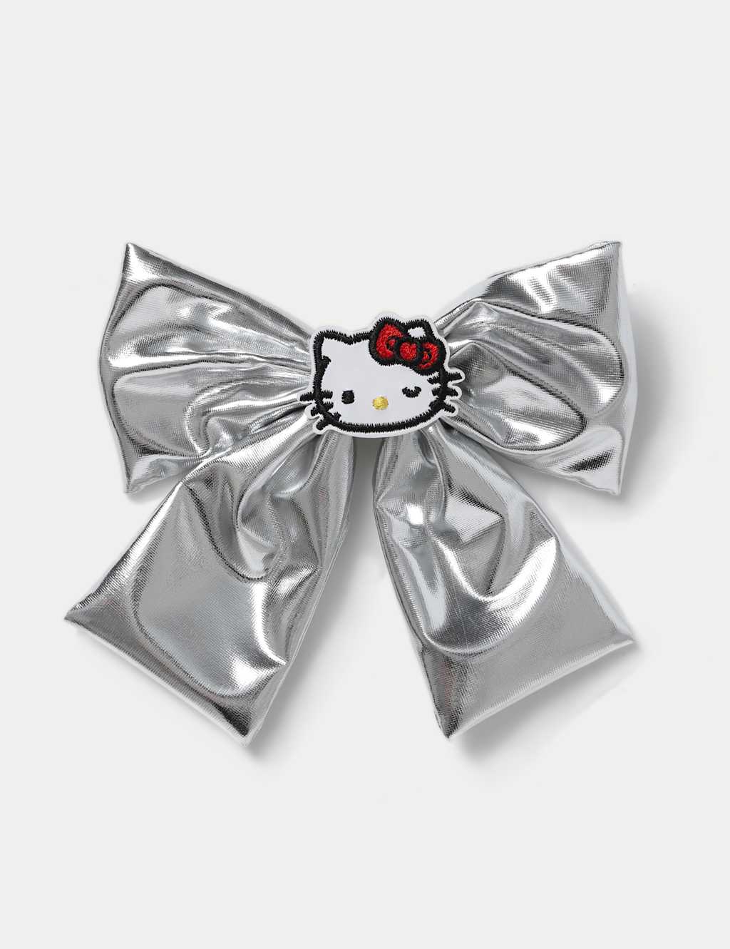 M&S Hello Kitty Metallic Silver Hair Bow Silver