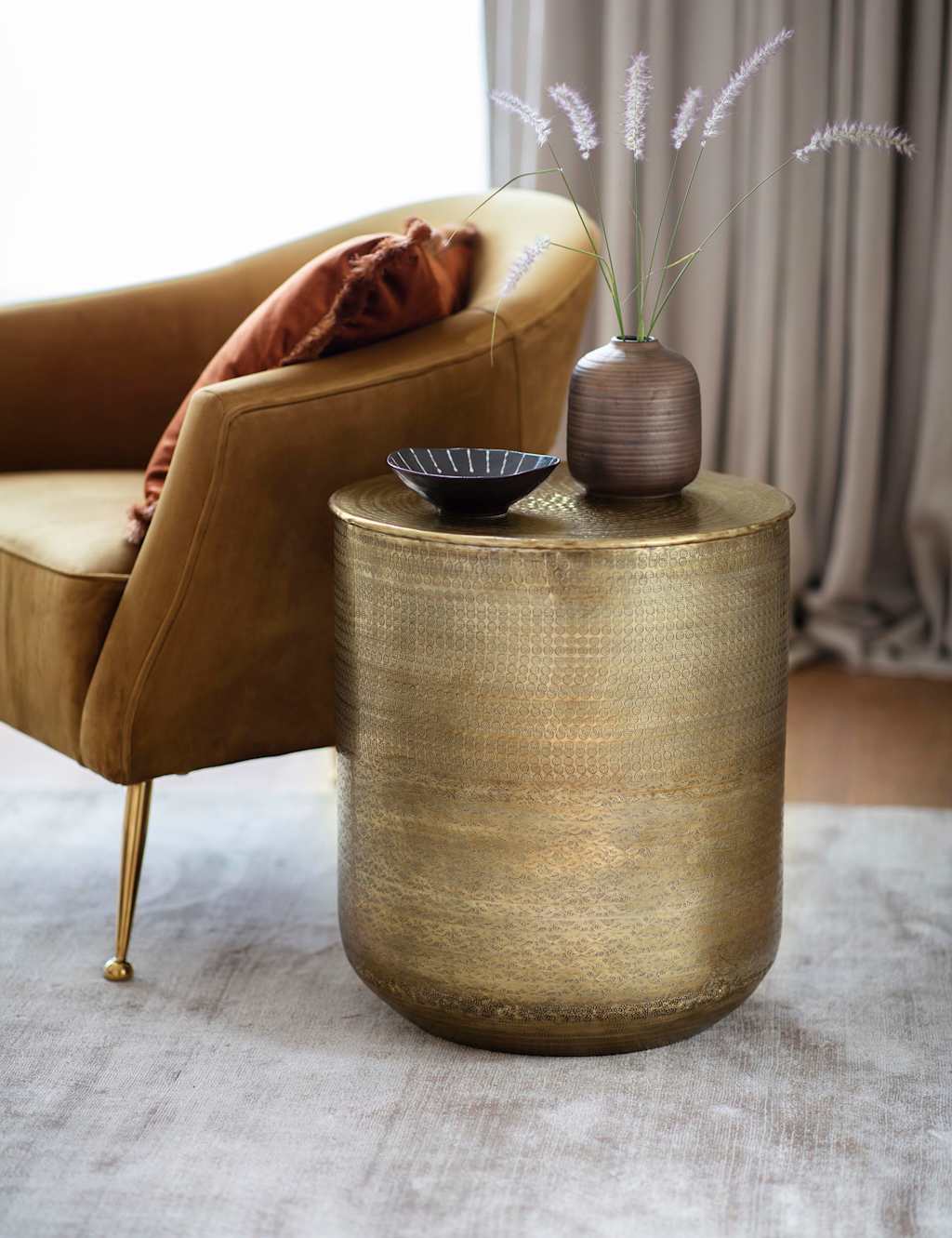 Ashta Metal Round Side Table