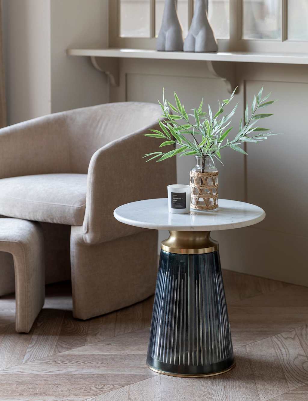 Gallery Direct Seville Round Side Table Blue