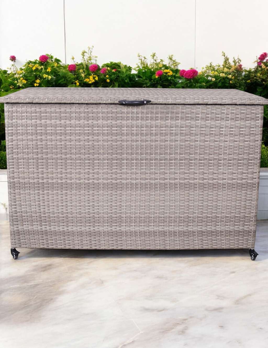 Royalcraft Rattan Cushion Storage Box 510L Light Grey