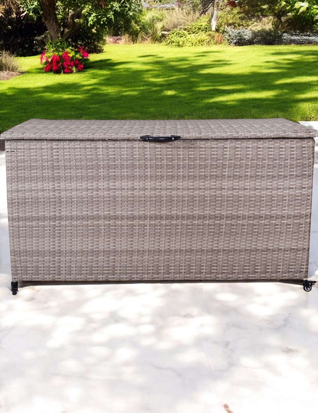 Royalcraft Rattan Outdoor Cushion Storage Box 826L Light Grey
