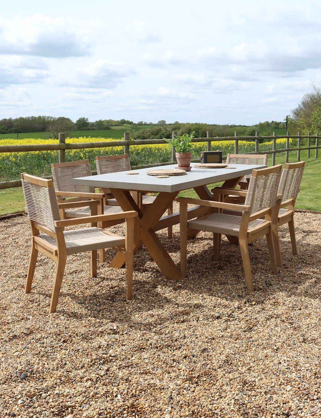 Luna 6 Seater Stacking Dining Set