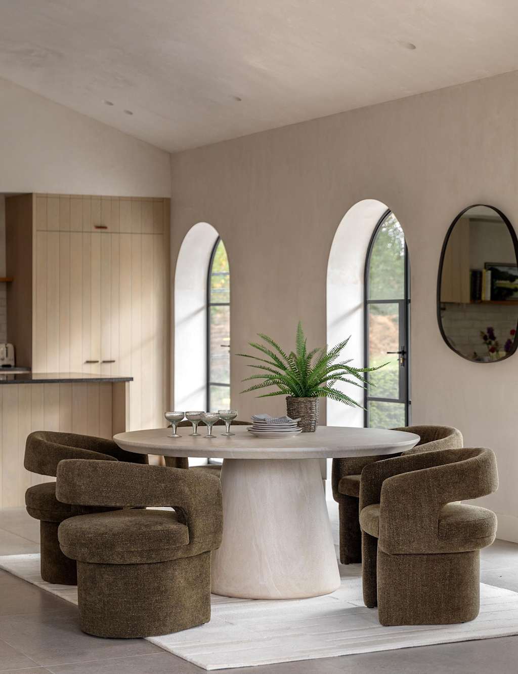 Gallery Direct Pedra Round 6 Seater Dining Table - Natural - Available at M&S