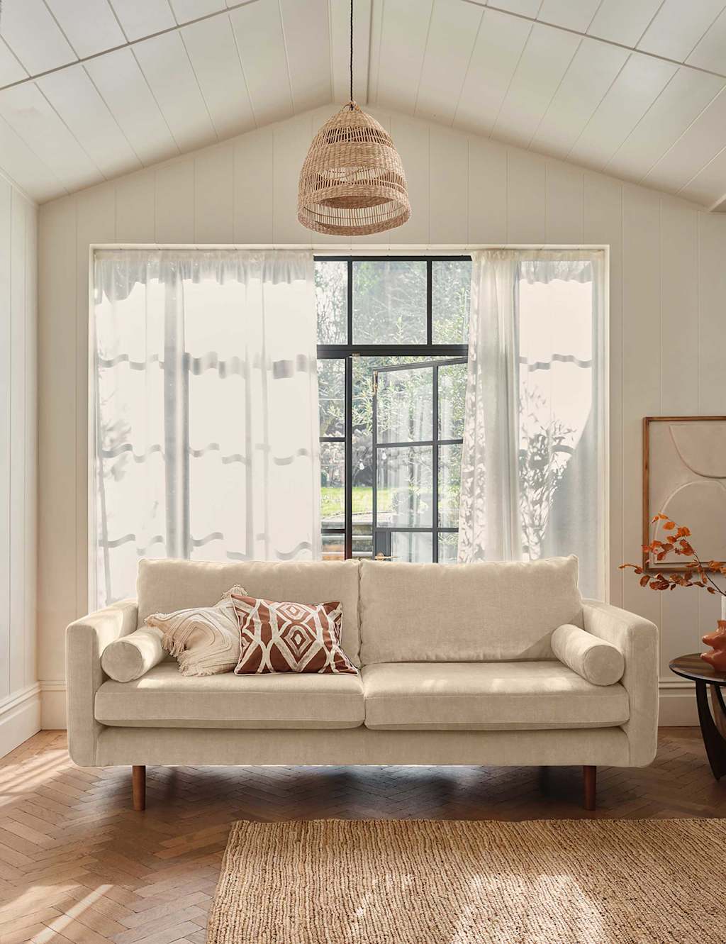 Barker And Stonehouse Moore Chenille Extra Large 3 Seater Sofa - Neutral - Available at M&S
