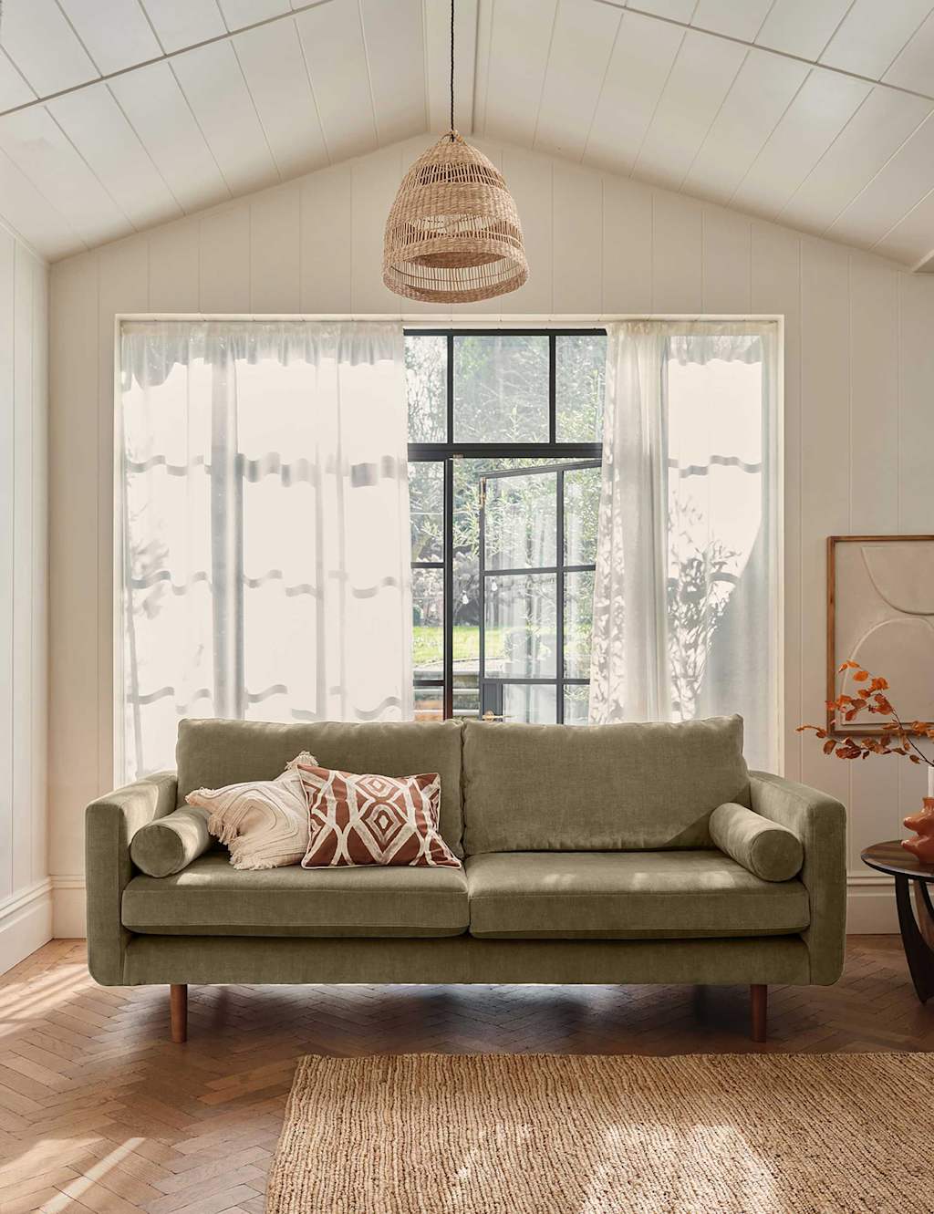 Barker And Stonehouse Moore Chenille Extra Large 3 Seater Sofa - Light Grey - Available at M&S
