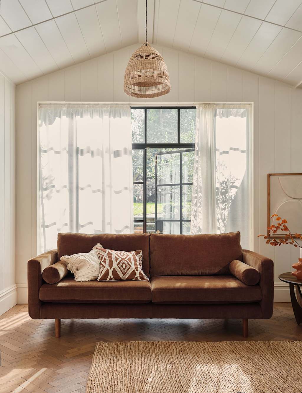 Barker And Stonehouse Moore Chenille Large 3 Seater Sofa - Brown - Available at M&S