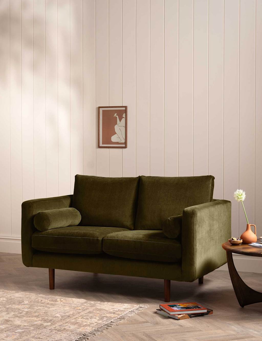 Barker And Stonehouse Moore Chenille Medium 2 Seater Sofa - Dark Green - Available at M&S