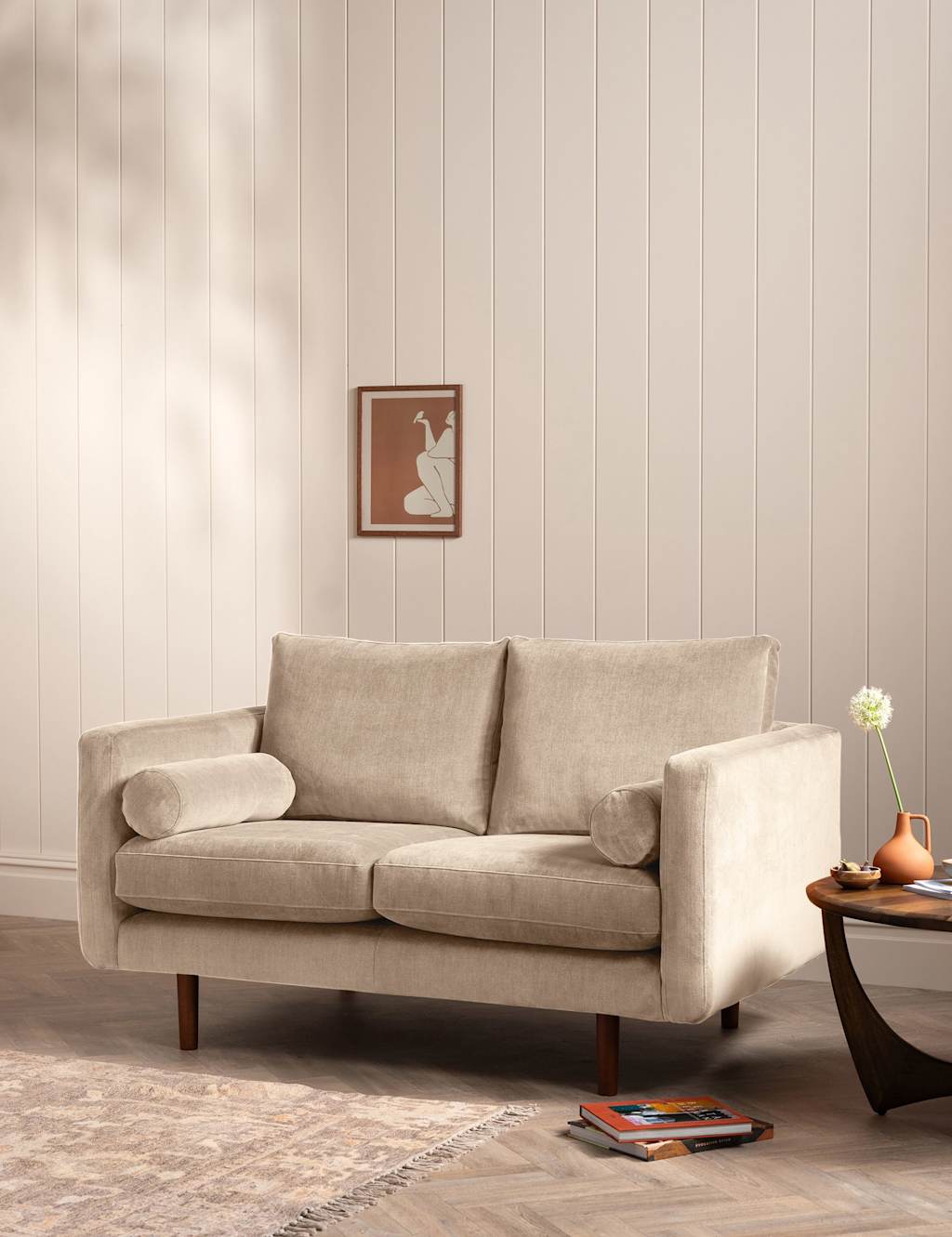 Barker And Stonehouse Moore Chenille Medium 2 Seater Sofa - Neutral - Available at M&S