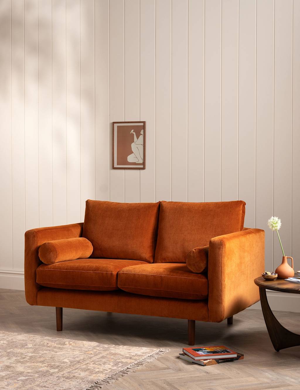 Barker And Stonehouse Moore Chenille Medium 2 Seater Sofa - Orange - Available at M&S