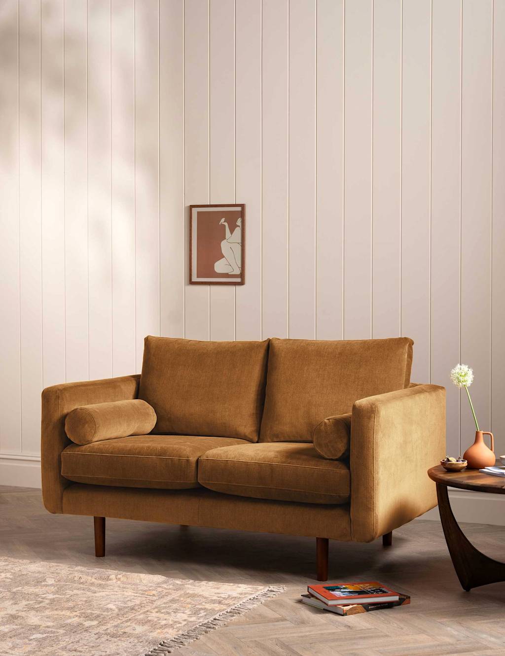Barker And Stonehouse Moore Chenille Medium 2 Seater Sofa - Yellow - Available at M&S