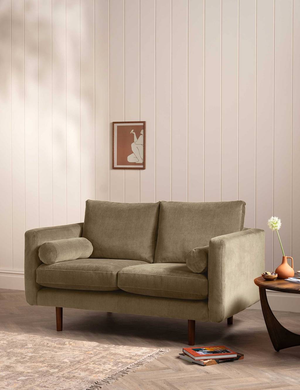 Barker And Stonehouse Moore Chenille Medium 2 Seater Sofa - Light Grey - Available at M&S