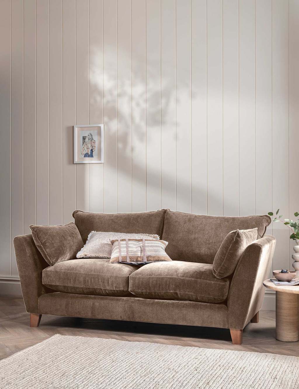Barker And Stonehouse Irving Chenille Large 3 Seater Sofa - Brown - Available at M&S