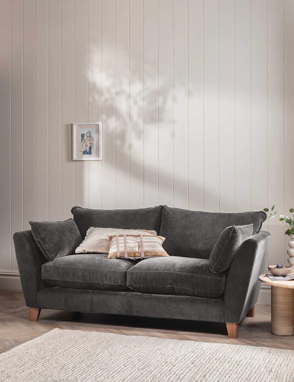 Barker And Stonehouse Irving Chenille Large 3 Seater Sofa - Grey - Available at M&S