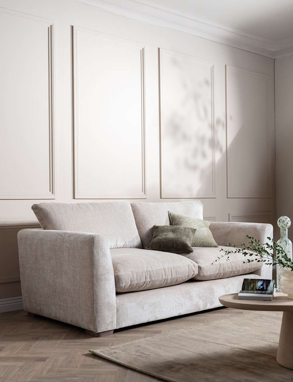 Barker And Stonehouse Palmer Textured Chenille 3 Seater Sofa - Neutral - Available at M&S