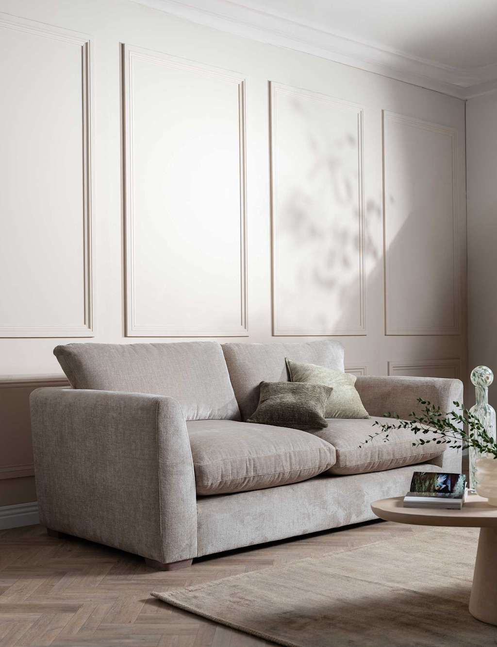 Barker And Stonehouse Palmer Textured Chenille 3 Seater Sofa - Grey - Available at M&S