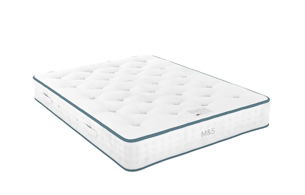 M&S 3500 British Wool Pocket Spring Medium Mattress White