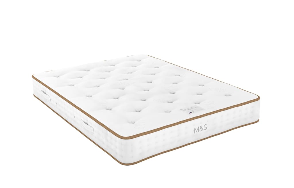M&S 1500 Luxury British Wool Pocket Spring Firm Mattress White