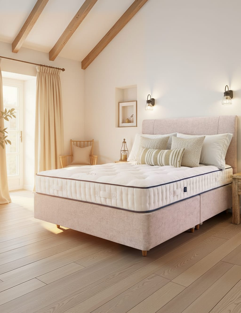 Harrison Spinks Dawn 10750 Medium Pocket Sprung Dual Side Mattress - King Size (5 ft) - White - Available at M&S