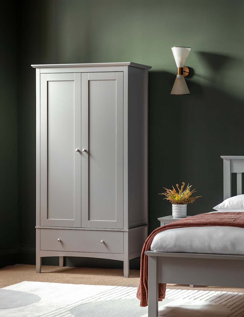 Gallery Direct Hastings Grey Double Wardrobe - Available at M&S