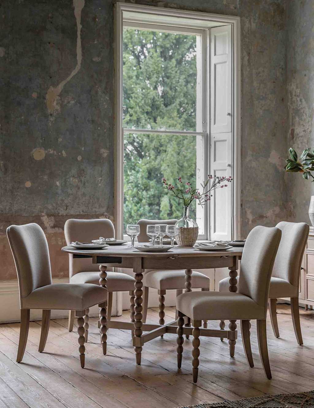 Gallery Direct Artisan Oak Round Extendable Dining Table - Natural - Available at M&S