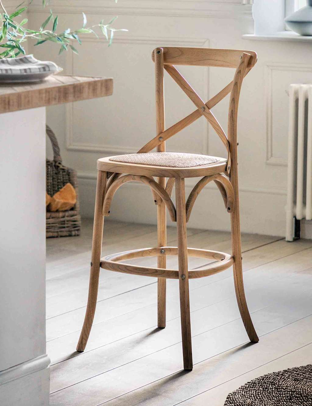 Gallery Direct Set of 2 Rattan Bar Stools - Natural Mix - Available at M&S