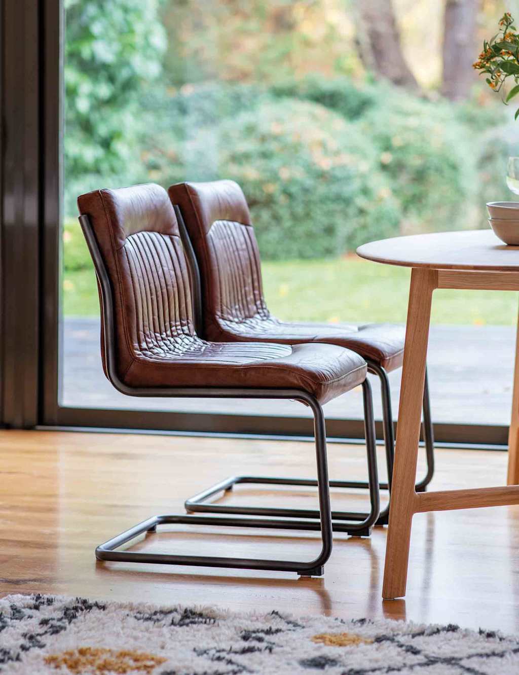Gallery Direct Capri Leather Chair - Dark Brown - Available at M&S