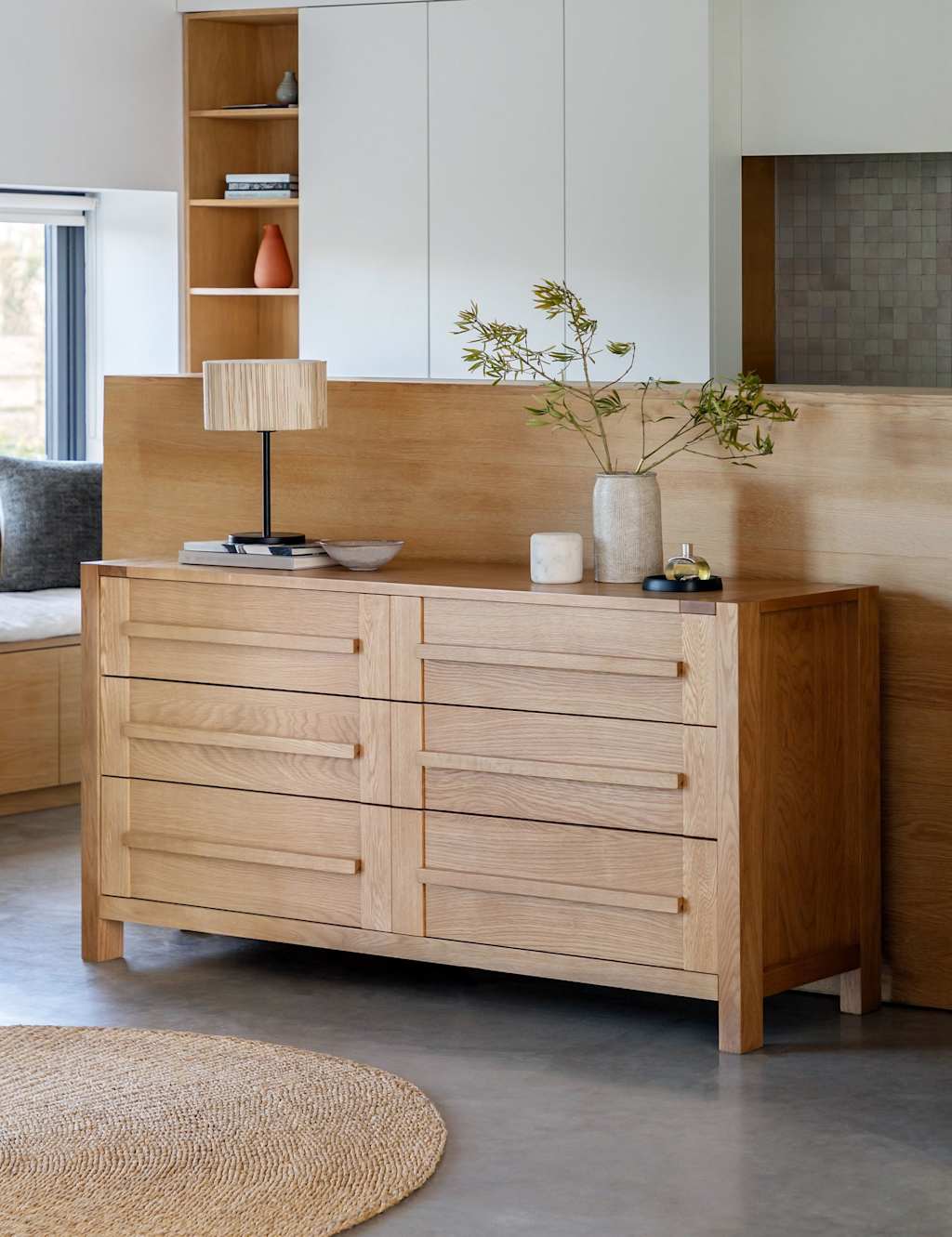 Gallery Direct Sonoma Wide 6 Drawer Chest - Natural - Available at M&S