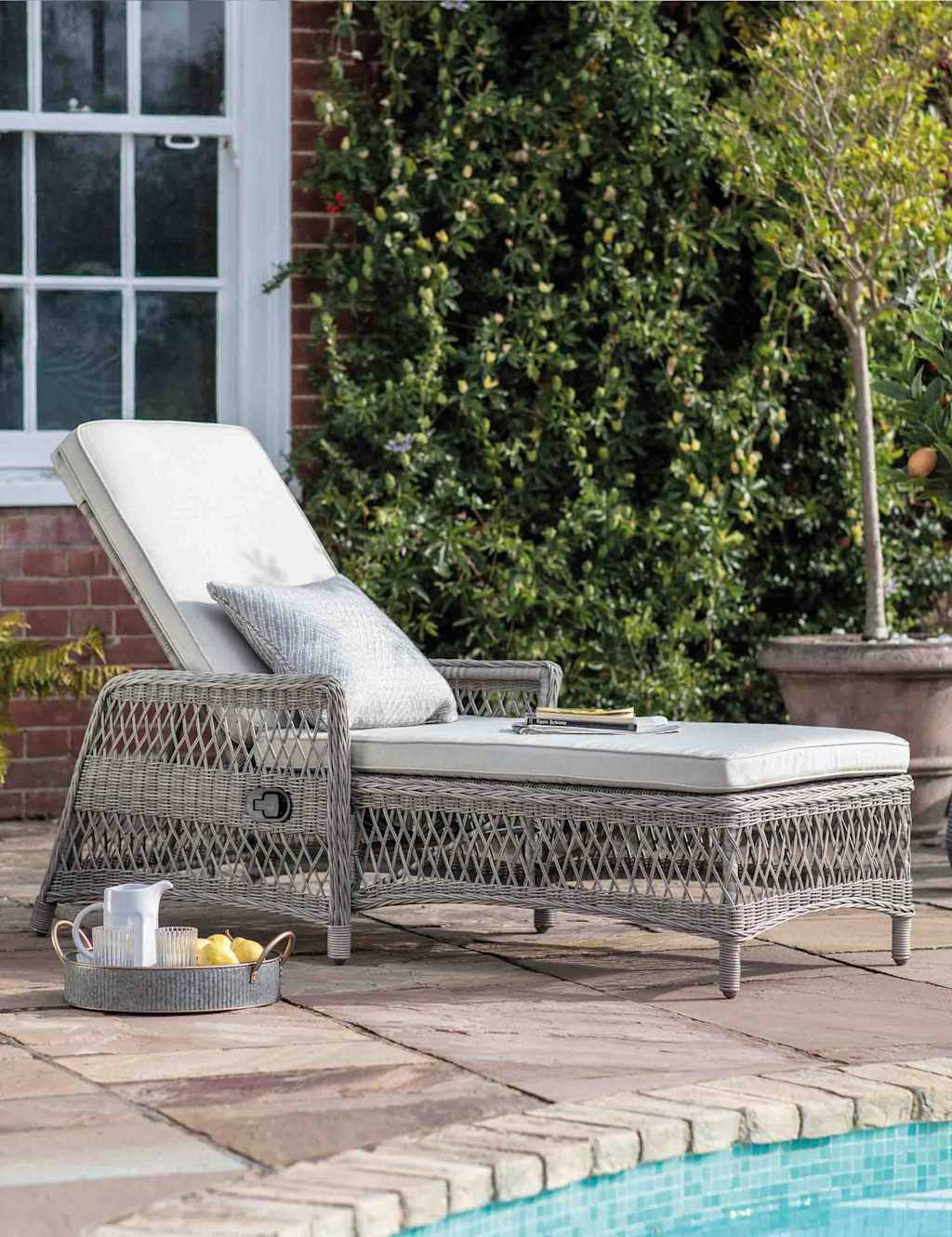 Image of Gallery Direct Menton Country Outdoor Lounger&hellip;
