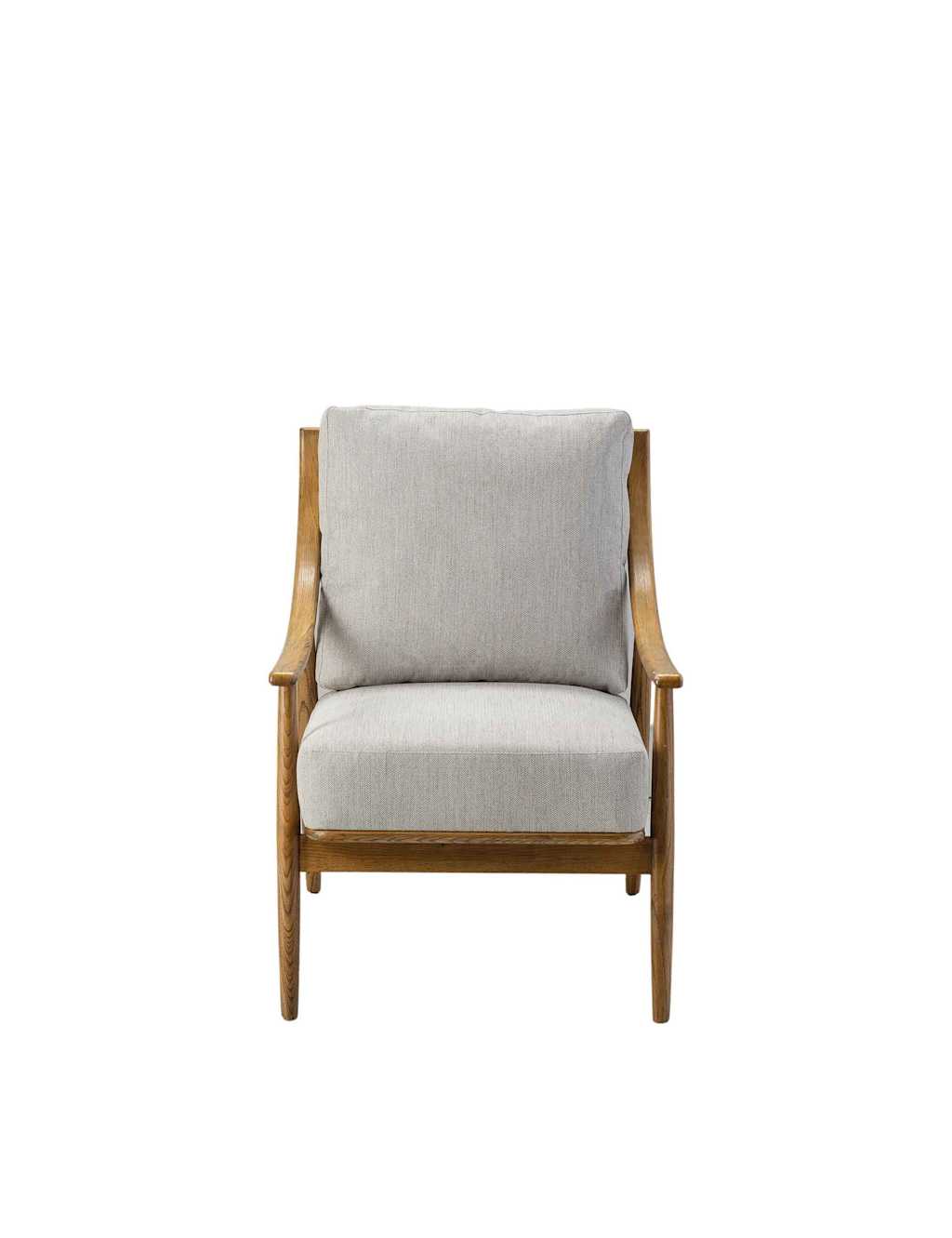 Gallery Direct Reliant Ash Linen Armchair - Grey Mix - Available at M&S