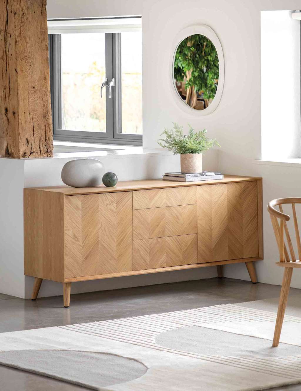 Gallery Direct Milano 2 Door Sideboard - Natural - Available at M&S