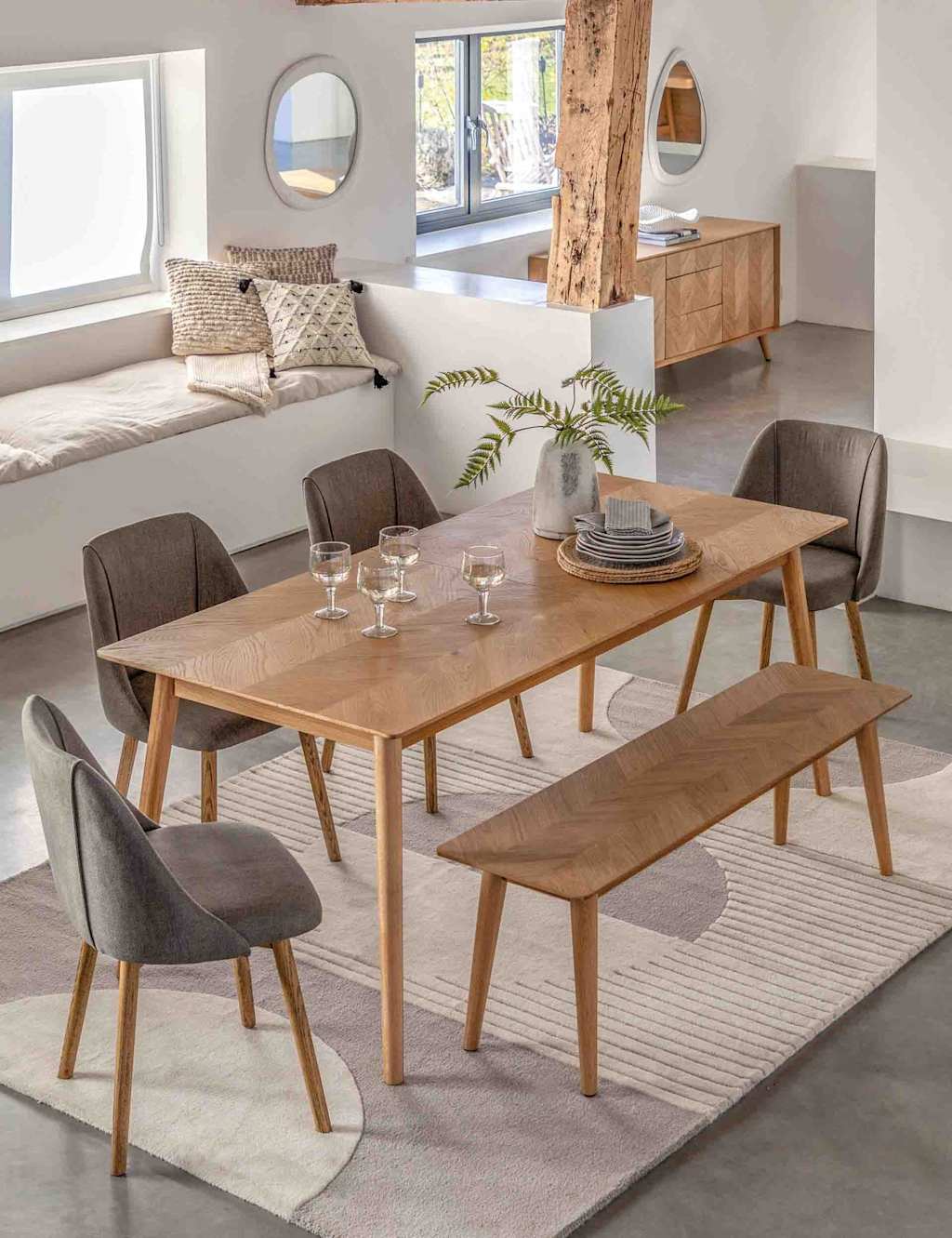 Gallery Direct Extending Dining Table - Natural - Available at M&S