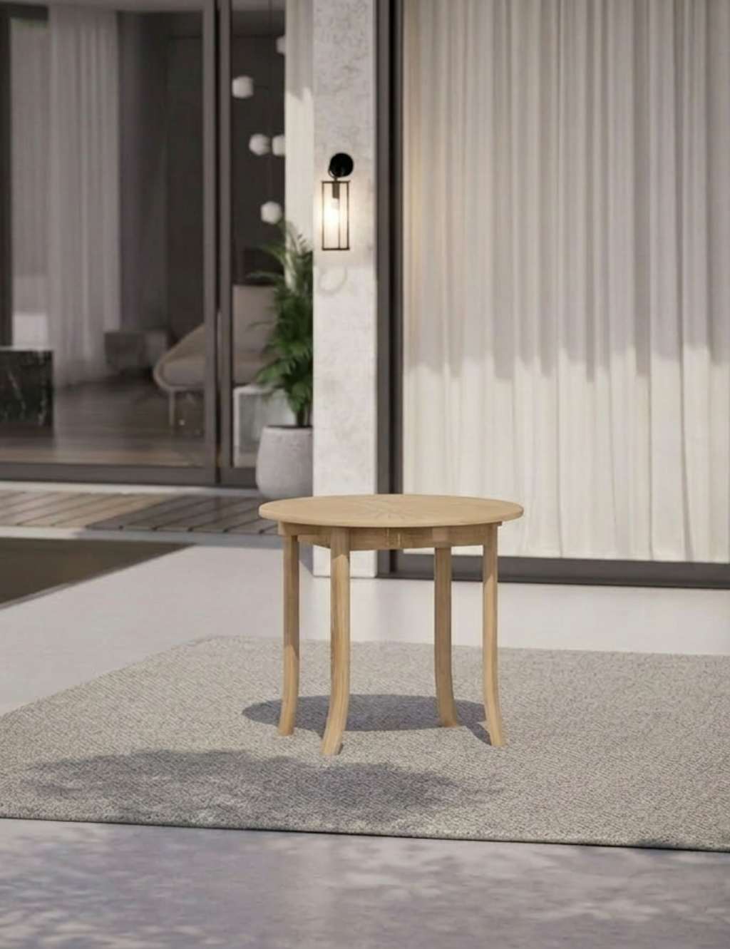 Royalcraft Maris Round 2 Seater Bistro Table - Natural - Available at M&S