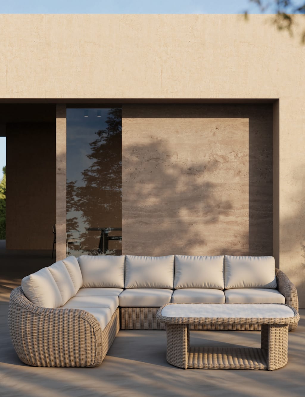 Royalcraft Bora 6 Seater Garden Lounge Set - Beige - Available at M&S