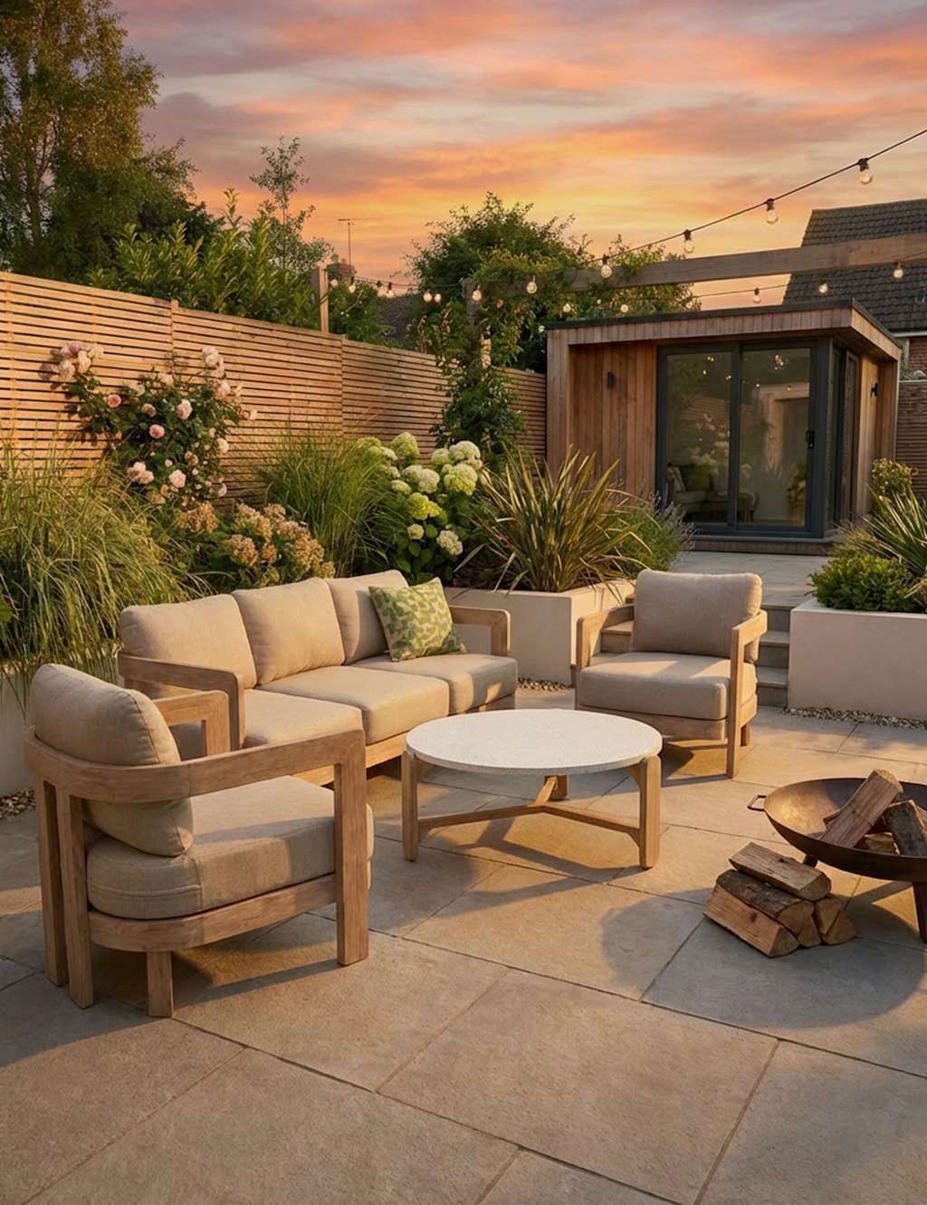 Image of Royalcraft Evora Wood 5 Seater Lounge&hellip;