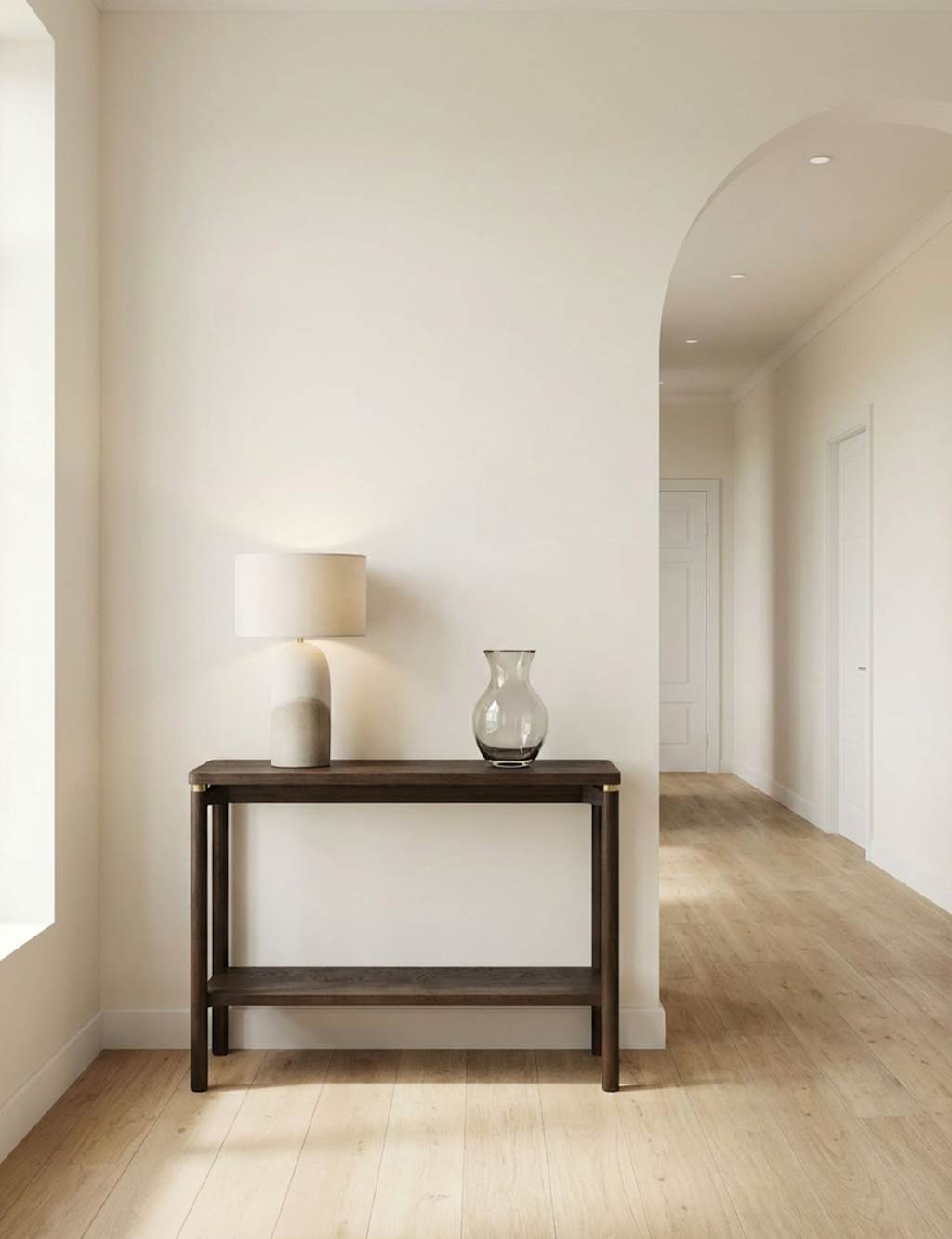 Royalcraft Arka Dark Wood Console Table - Natural - Available at M&S