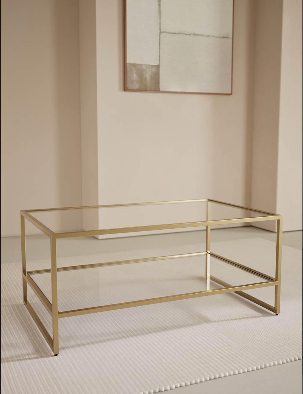 Gallery Direct Milan Metal Coffee Table - Antique Brass - Available at M&S