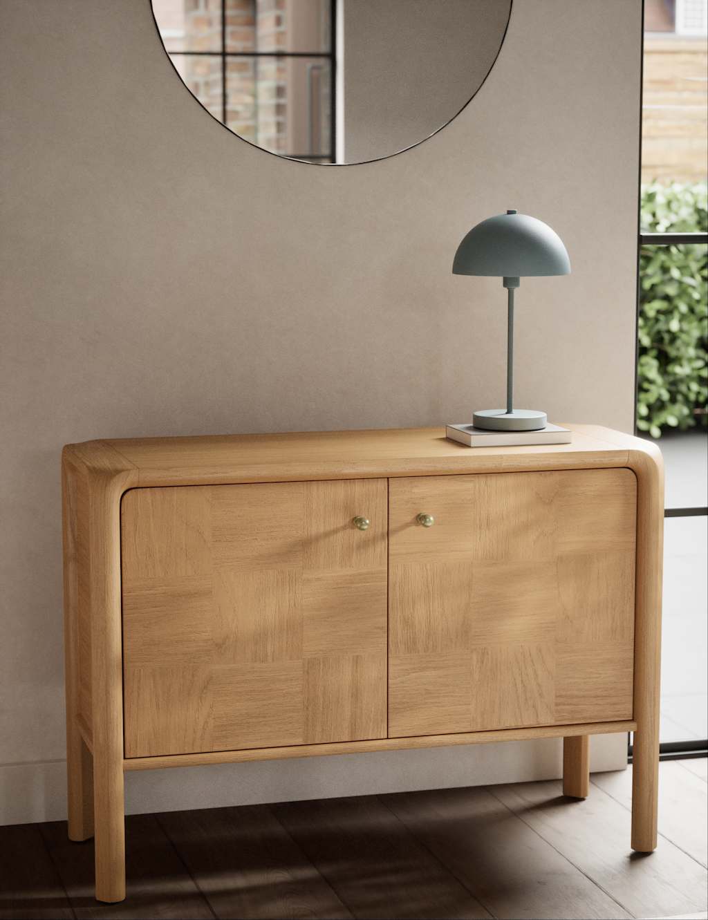 Gallery Direct Check 2 Door Sideboard - Natural - Available at M&S