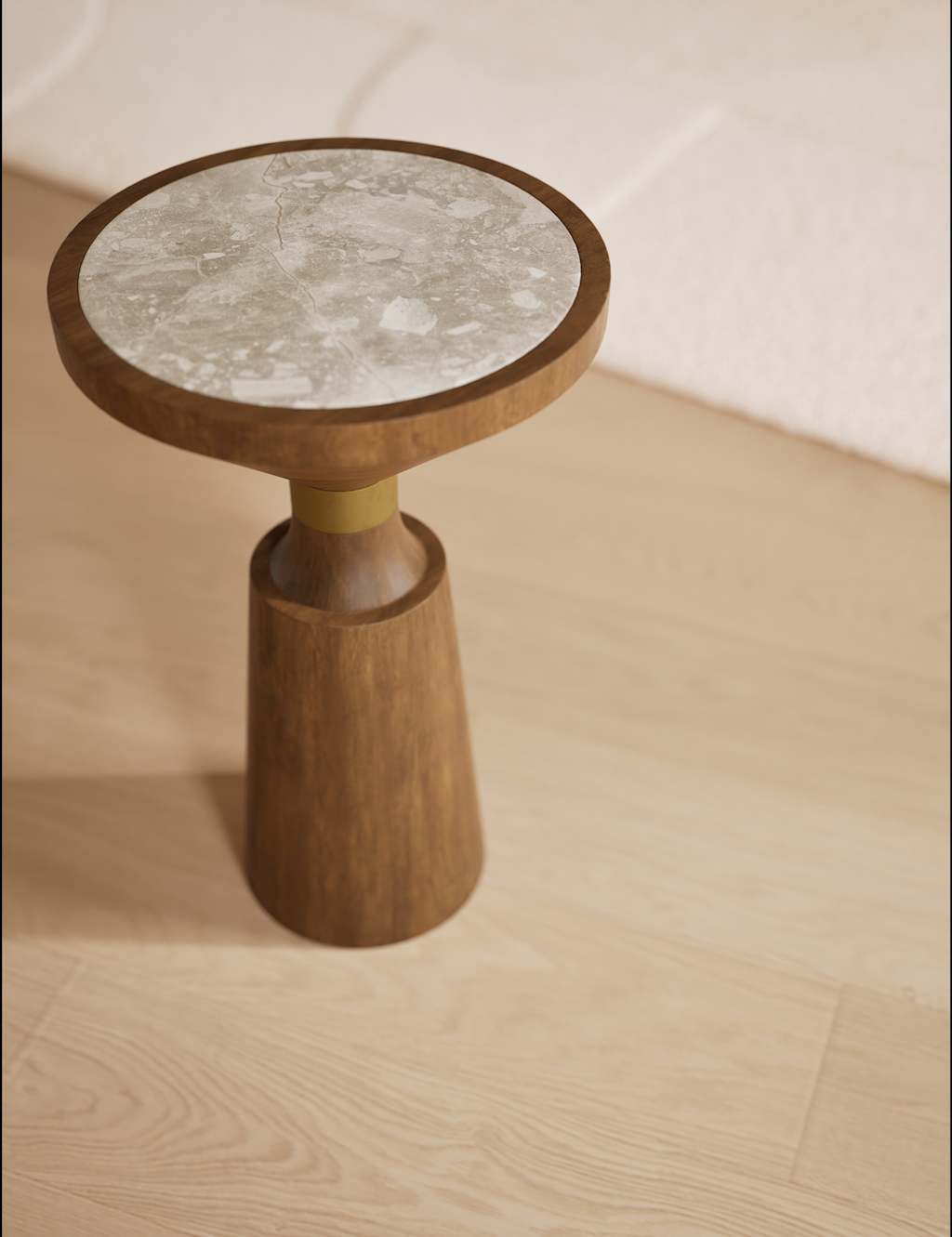 Gallery Direct Marble Top Side Table - Natural - Available at M&S