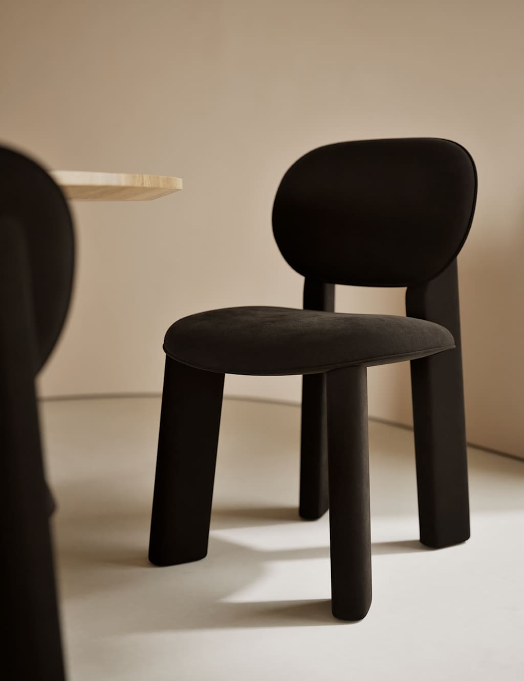 Gallery Direct Addy Velvet Dining Chair - Charcoal - Available at M&S
