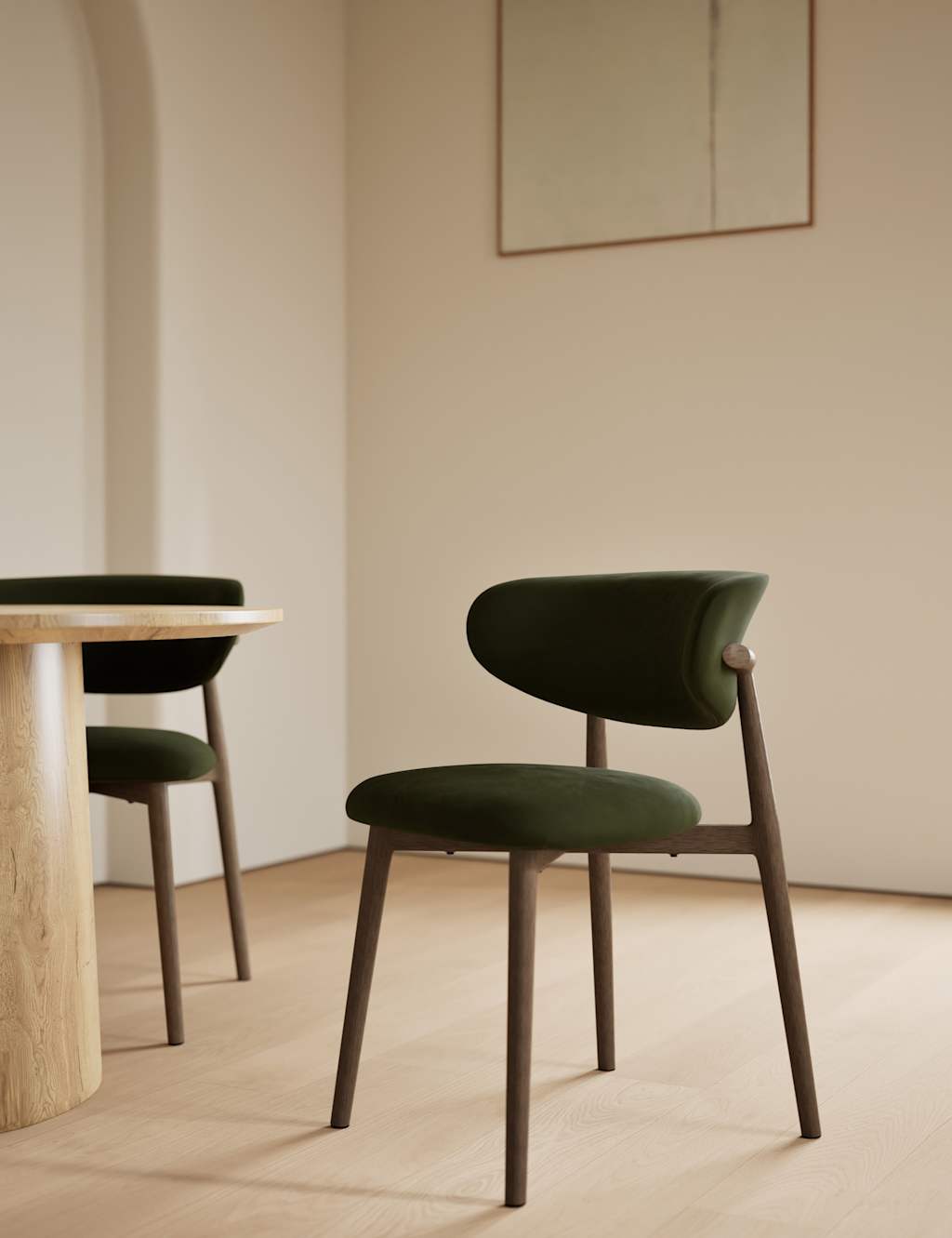 Gallery Direct Set of 2 Arc Dining Chairs - Dark Green - Available at M&S