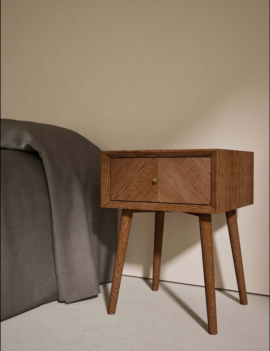 Gallery Direct Monroe Bedside Table - Natural - Available at M&S